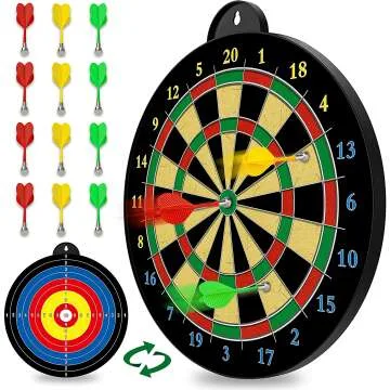 Magnetic Dart Board with 12 Darts - Fun Indoor Game