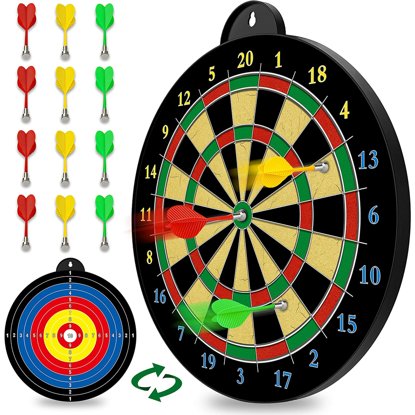 Magnetic Dart Board with 12 Darts - Fun Indoor Game