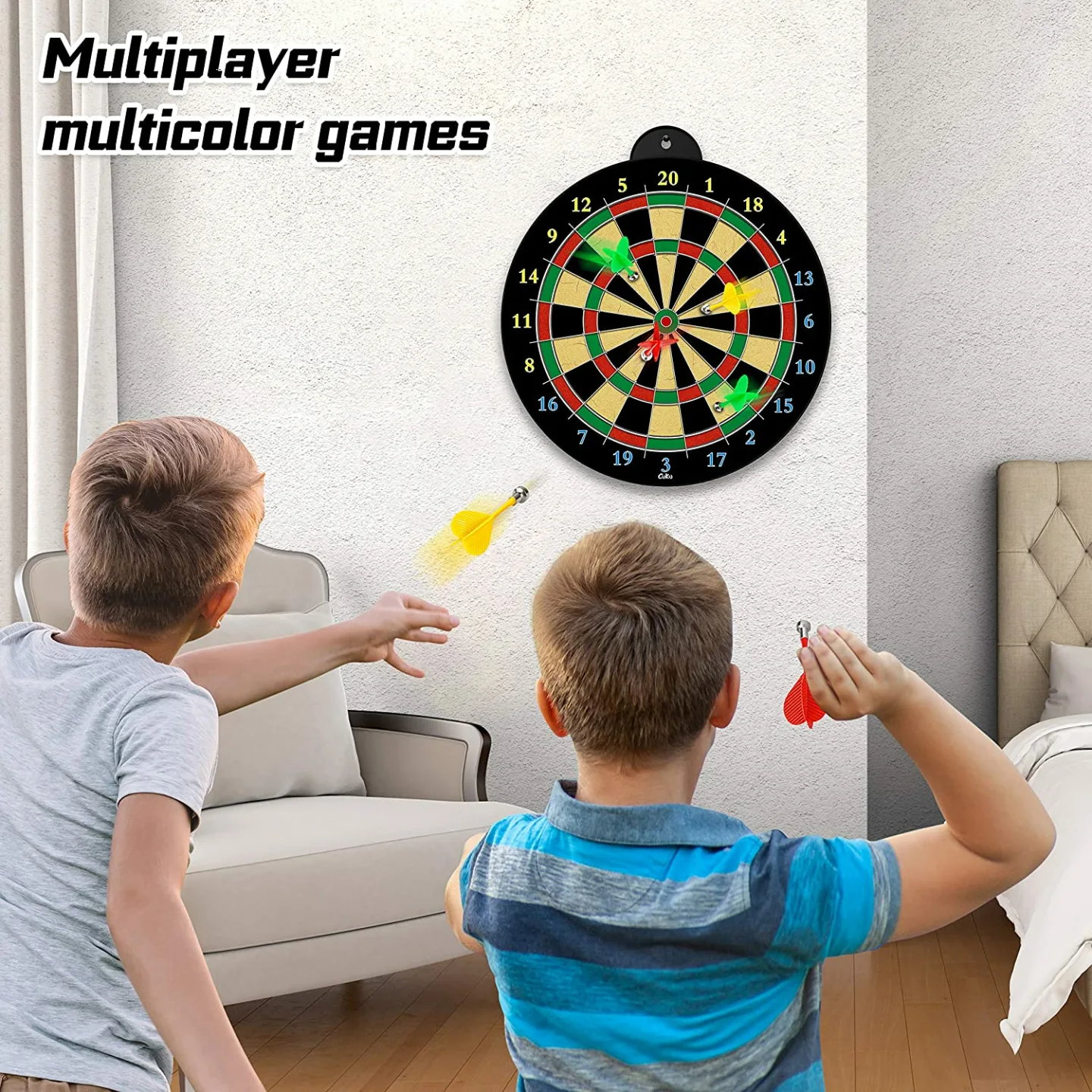 Magnetic Dart Board with 12 Darts - Fun Indoor Game