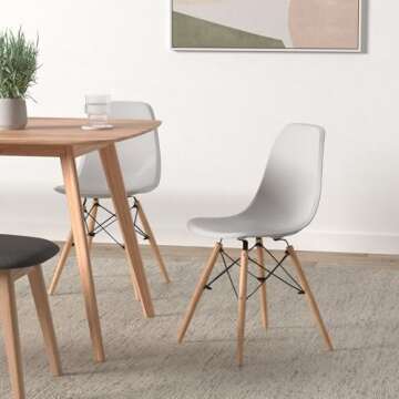 VICTONE Pre Assembled Dining Room Chair Set of 4 - Modern Comfort and Style