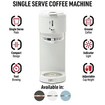 HADEN Coffee Maker for Pods and Ground Coffee - Fast Brew