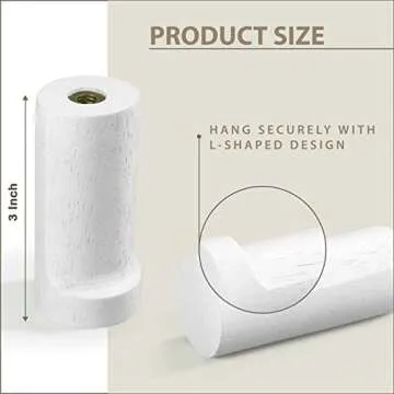 FANATU Wooden Coat Hook Wall Mounted (4 Packs) Hat Hooks, Single Coat Hat Rack Wall Mount, Wood Coat...