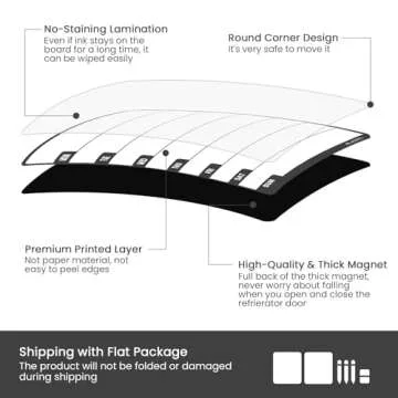 ALEZEL Magnetic Weekly Calendar for Meal Planning & Reminders