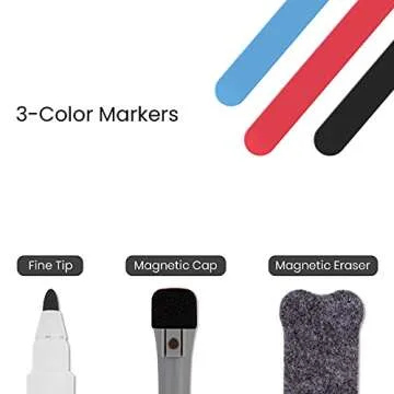 ALEZEL Magnetic Weekly Calendar for Meal Planning & Reminders