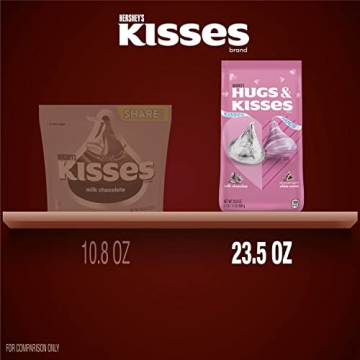 HERSHEY'S HUGS & KISSES Assorted Milk Chocolate & White Creme