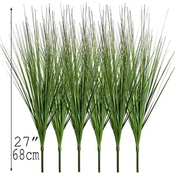 27 Inch Artificial Onion Grass for Home and Garden Décor