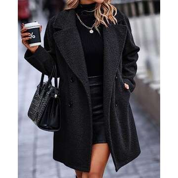 BTFBM Women 2025 Winter Faux Fur Coats with Notched Collar - Chic & Cozy