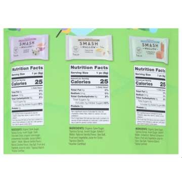 Fun Size Variety Pack by SMASHMALLOW | Snackable Marshmallows | Assorted Flavors | Non-GMO | Organic Cane Sugar | 30 Individually Wrapped Treats