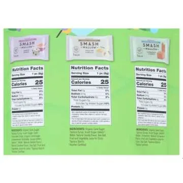 Fun Size Variety Pack by SMASHMALLOW | Snackable Marshmallows | Assorted Flavors | Non-GMO | Organic Cane Sugar | 30 Individually Wrapped Treats