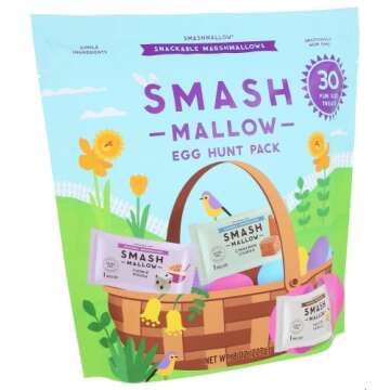 Fun Size Variety Pack by SMASHMALLOW | Snackable Marshmallows | Assorted Flavors | Non-GMO | Organic Cane Sugar | 30 Individually Wrapped Treats