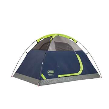 Coleman Sundome 2-Person Tent Weatherproof Spacious Camping
