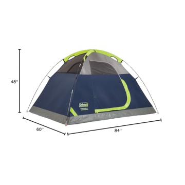 Coleman Sundome 2-Person Tent Weatherproof Spacious Camping