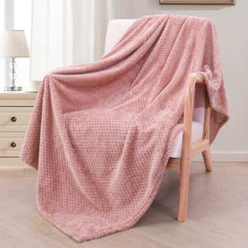 Exclusivo Mezcla Soft Fleece Throw Blanket - Dusty Pink