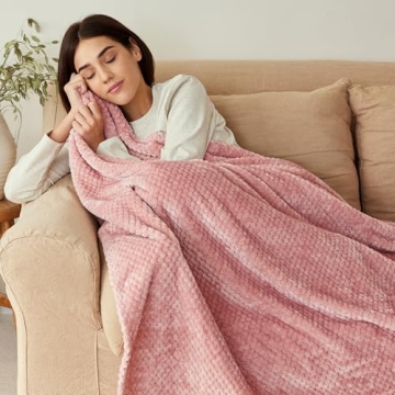 Exclusivo Mezcla Soft Fleece Throw Blanket - Dusty Pink
