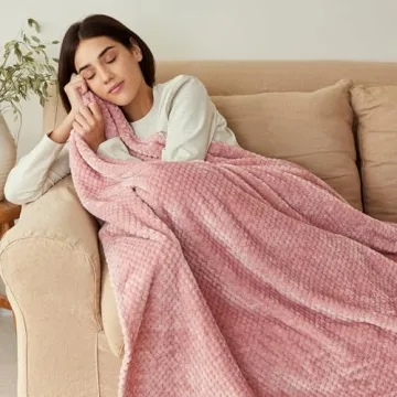 Exclusivo Mezcla Soft Fleece Throw Blanket - Dusty Pink