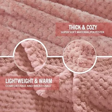 Exclusivo Mezcla Soft Fleece Throw Blanket - Dusty Pink