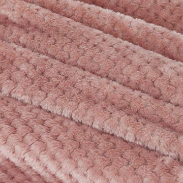 Exclusivo Mezcla Soft Fleece Throw Blanket - Dusty Pink