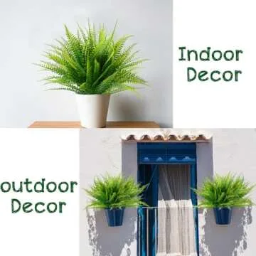 Ouddy Decor Boston Ferns - Lifelike, UV Resistant