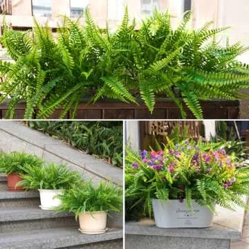 Ouddy Decor Boston Ferns - Lifelike, UV Resistant