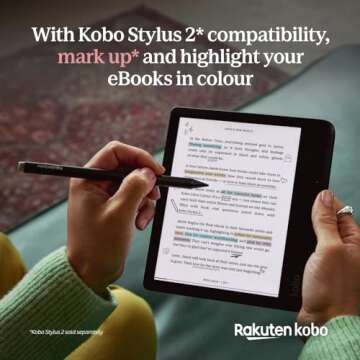 Kobo Libra Colour | eReader | 7” Glare-Free Colour E Ink Kaleido™ 3 Display | Dark Mode Option |...