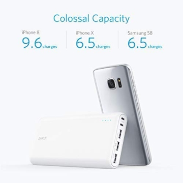 Anker Power Bank, 26,800mAh External Battery with Dual Input Port and Double-Speed Recharging, 3 USB Ports for iPhone 15/15 Plus/15 Pro/15 Pro Max, iPad, Samsung, Android and Other Devices