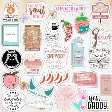 Smutty Book Stickers for Readers - 120 PCS Pack