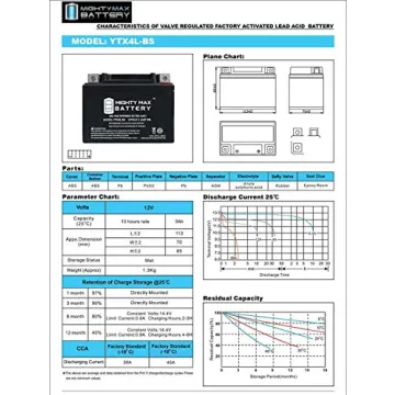 Dependable Mighty Max YTX4L-BS Battery for All Rides