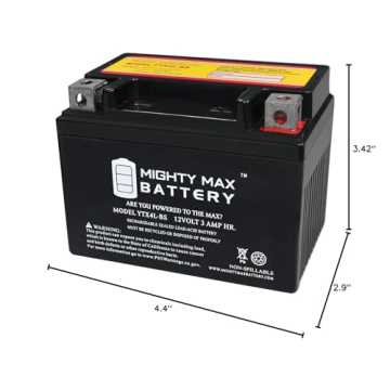 Dependable Mighty Max YTX4L-BS Battery for All Rides