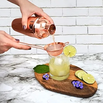 Elegant 11 Piece Copper Bartender Set for Cocktail Lovers