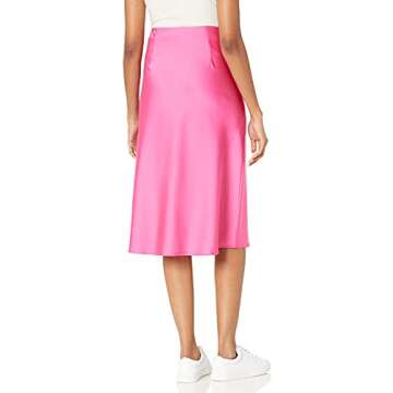 The Drop Women's Maya Silky Slip Skirt, Hot Pink, 2X, Plus Size