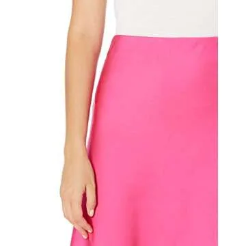 The Drop Women's Maya Silky Slip Skirt, Hot Pink, 2X, Plus Size