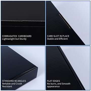 Rempry Black Shipping Boxes Pack of 20 - Stylish & Durable