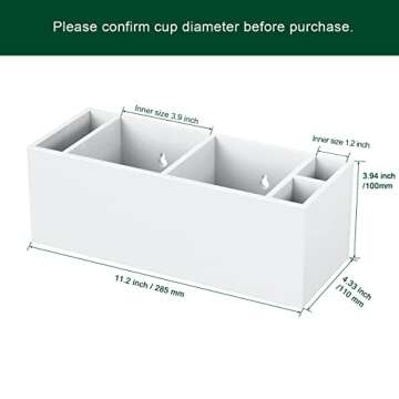 BOSSCASA Double Cup Holder with Marker Slot, Party Cup Dispenser Acrylic Cup Organizer Mark Your Cup...