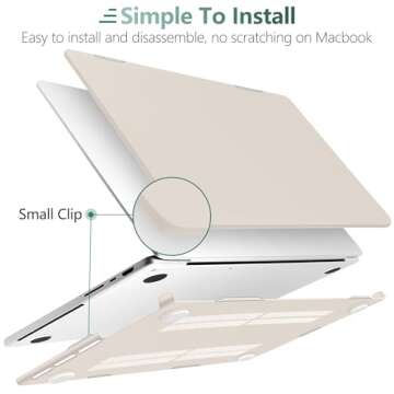 DONGKE Compatible with M4 MacBook Pro 14 inch Case 2024 2023 2021 A3112 A3401 A3185 M3 A2918 A2992 M2 A2779 M1 A2442 Pro Max with Touch ID, Plastic Hard Shell with Keyboard Cover, Matte Stone