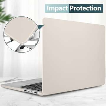 DONGKE Compatible with M4 MacBook Pro 14 inch Case 2024 2023 2021 A3112 A3401 A3185 M3 A2918 A2992 M2 A2779 M1 A2442 Pro Max with Touch ID, Plastic Hard Shell with Keyboard Cover, Matte Stone