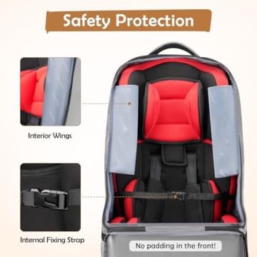 YOREPEK Padded Car Seat Travel Bag for Airplane Safety