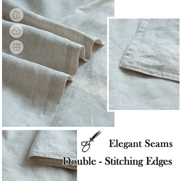 Simple&Opulence 100% Washed Linen Euro Shams for Home Decor