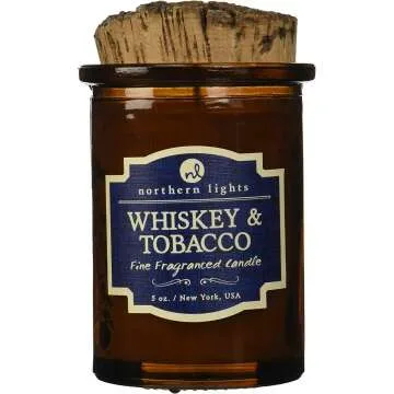 Whiskey Tobacco Spirit Candle 5 oz - Amber