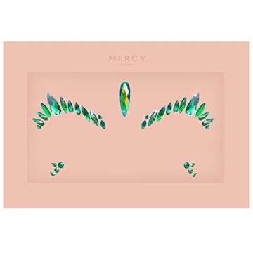 Poison Ivy Face Jewels by Mercy London Poison Ivy Costume Accessories Face Gems Jewels All In One Festival Headpiece Stick On