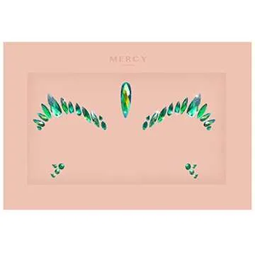 Poison Ivy Face Jewels by Mercy London Poison Ivy Costume Accessories Face Gems Jewels All In One Festival Headpiece Stick On