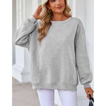 Cozy Zeagoo Crew Neck Sweatshirt for Women in Fall Fashion