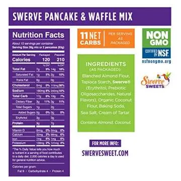 Swerve Sweets Pancake and Waffle Mix, 10.6 ounces