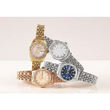 Armitron Women's Genuine Crystal Accented Bracelet Watch, 75/2475