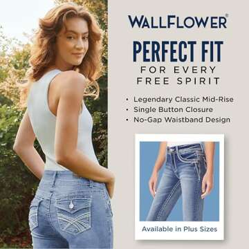 WallFlower Legendary Bootcut Mid-Rise Jeans for Women