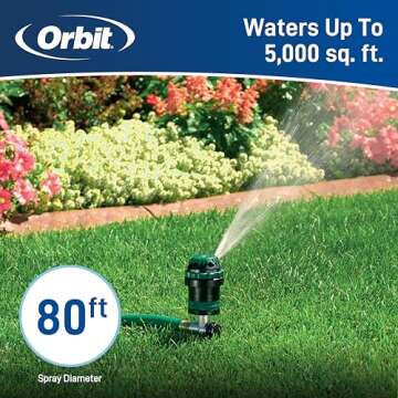 Orbit 58573N H2O-6 Gear Drive Sprinkler (Sprinkler on Spike)