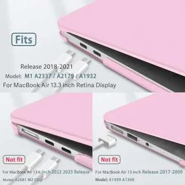 May Chen Compatible with New MacBook Air 13 inch Case 2021 2020 2019 2018 Releaes A2337 M1 A2179 A19...