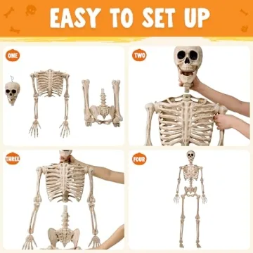 JOYIN 5 FT Life Size Poseable Skeleton for Halloween