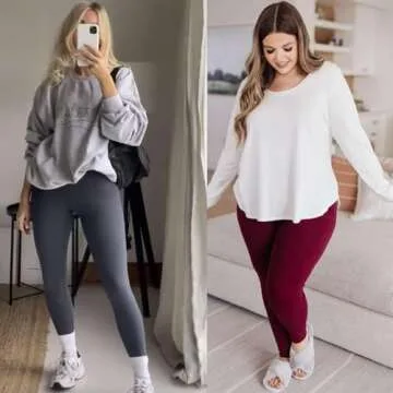 High Waisted Leggings for Women - Soft Athletic Tummy Control Yoga Pants for Cycling Dance Tights