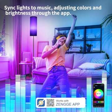 Frideko RGB Floor Lamp with Remote Control and Timer