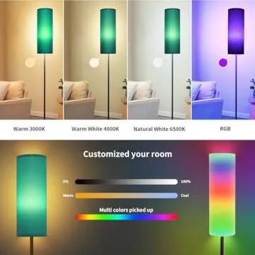 Frideko RGB Floor Lamp with Remote Control and Timer